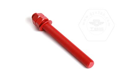  304不銹鋼A2-70紅色雙倒角牙棒B級DIN976B-1
